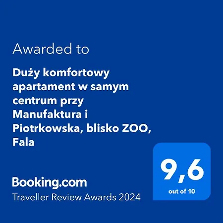 Apartment Duzy Komfortowy Apartament W Samym Centrum Przy Manufaktura I Piotrkowska, Blisko Zoo, Fala